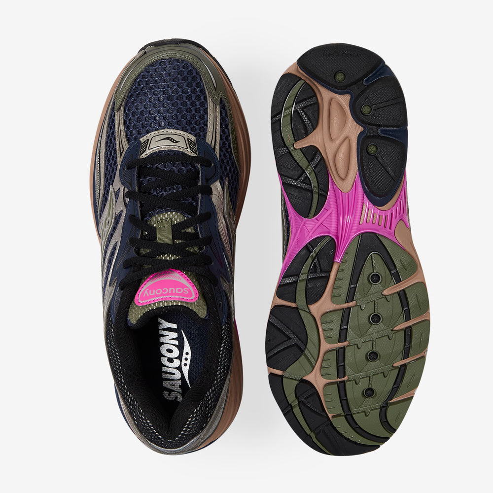SAUCONY Progrid Omni 9 — Navy/Beige
