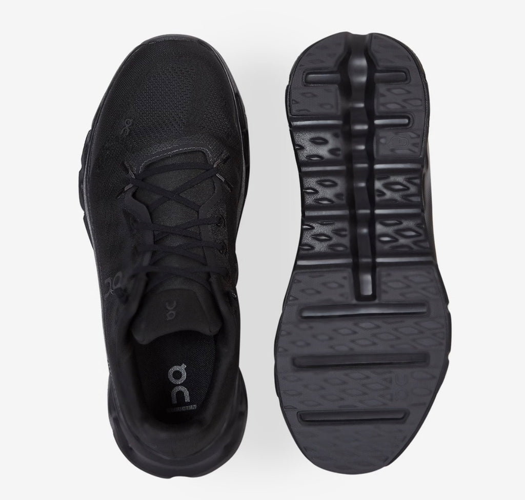 Sneaker running noir - dessus et semelle