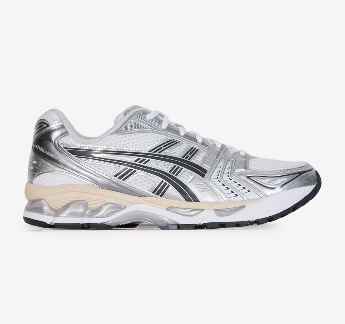 Sneaker running rétro argent - vue profil