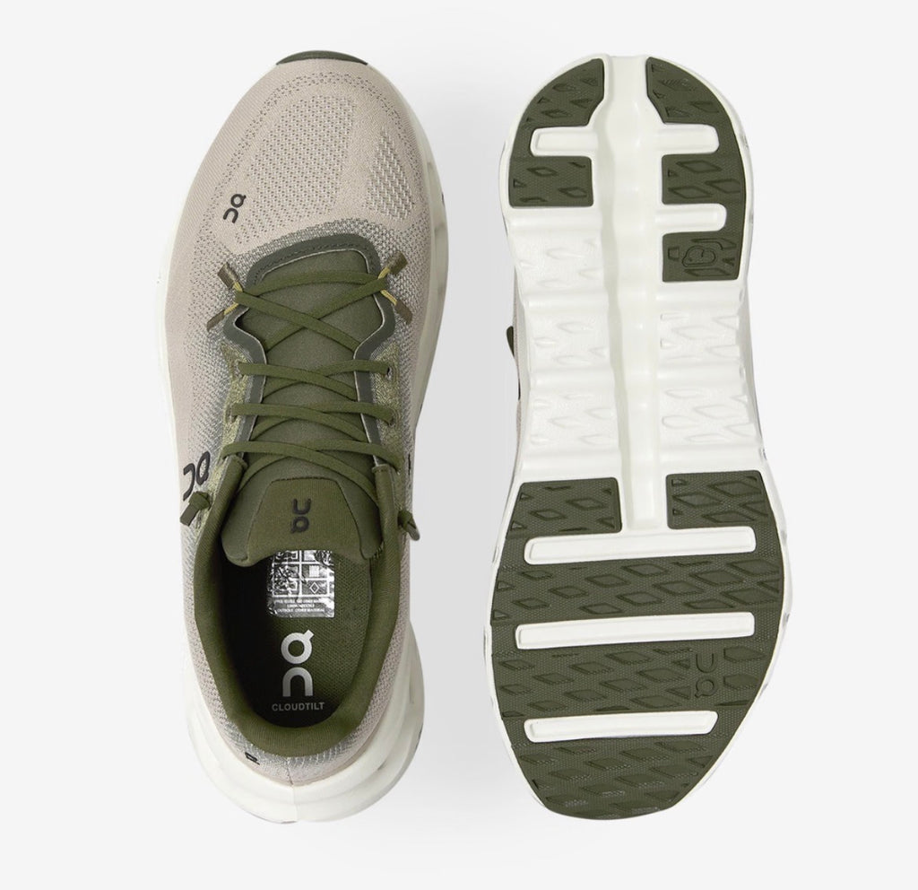 Sneaker running kaki - dessus et semelle