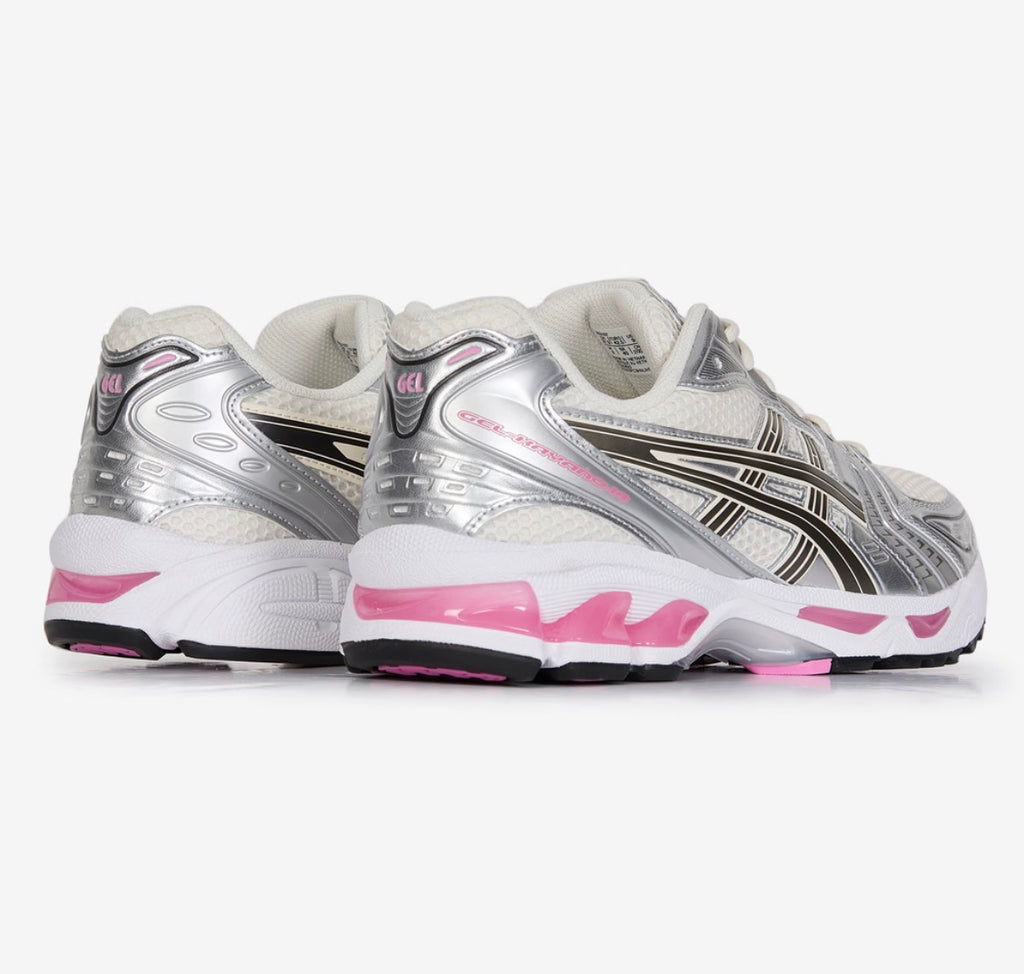 Sneaker running rétro blanc rose - vue arrière