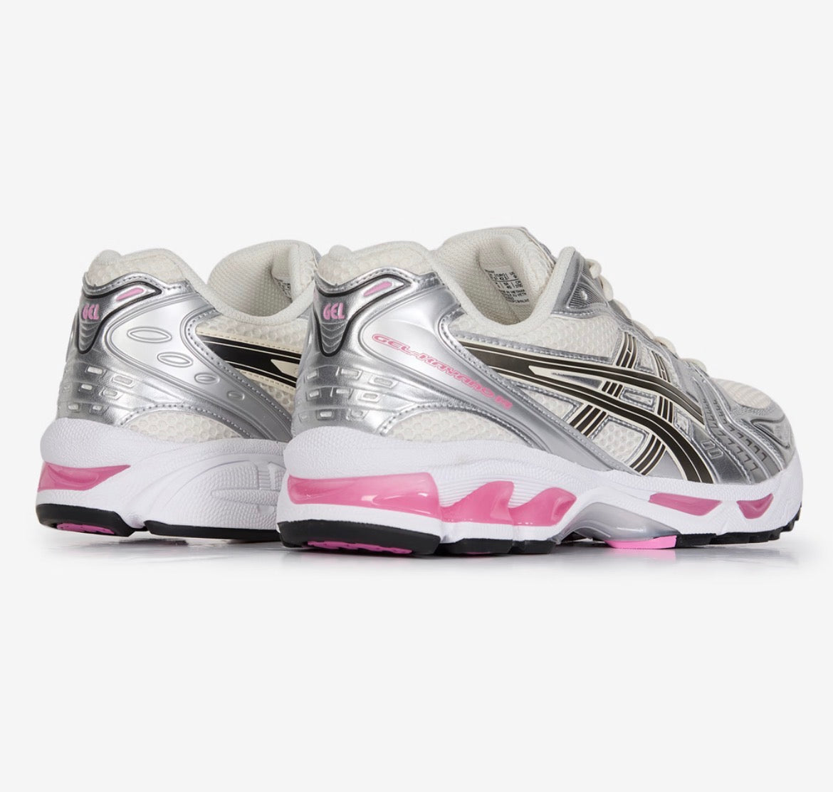 Sneaker running rétro blanc rose - vue arrière