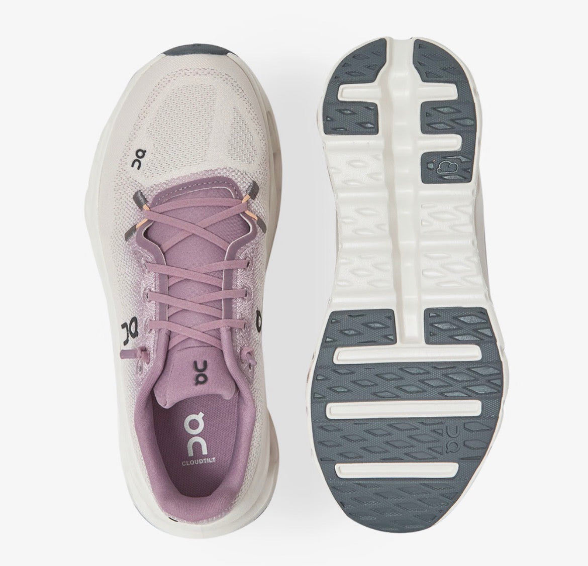 Sneaker running mauve - dessus et semelle